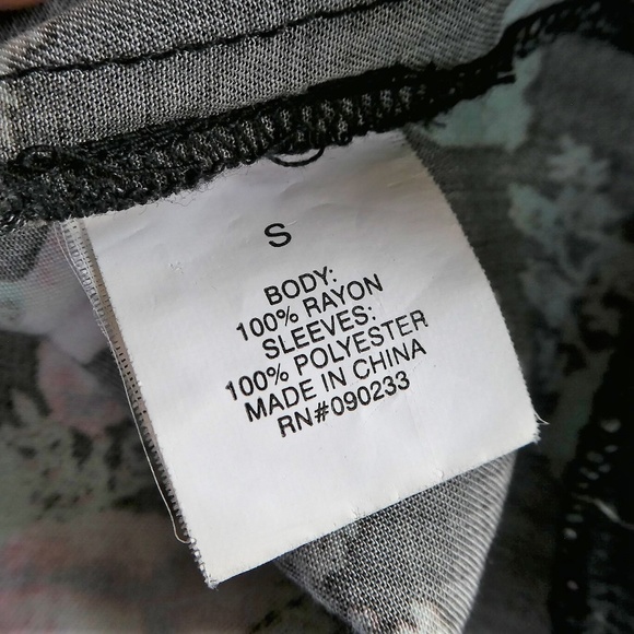 Kendall & Kylie Bomber Jacket Zip Floral Sheer Raglan Sleeve Lightweight S - Picture 8 of 8